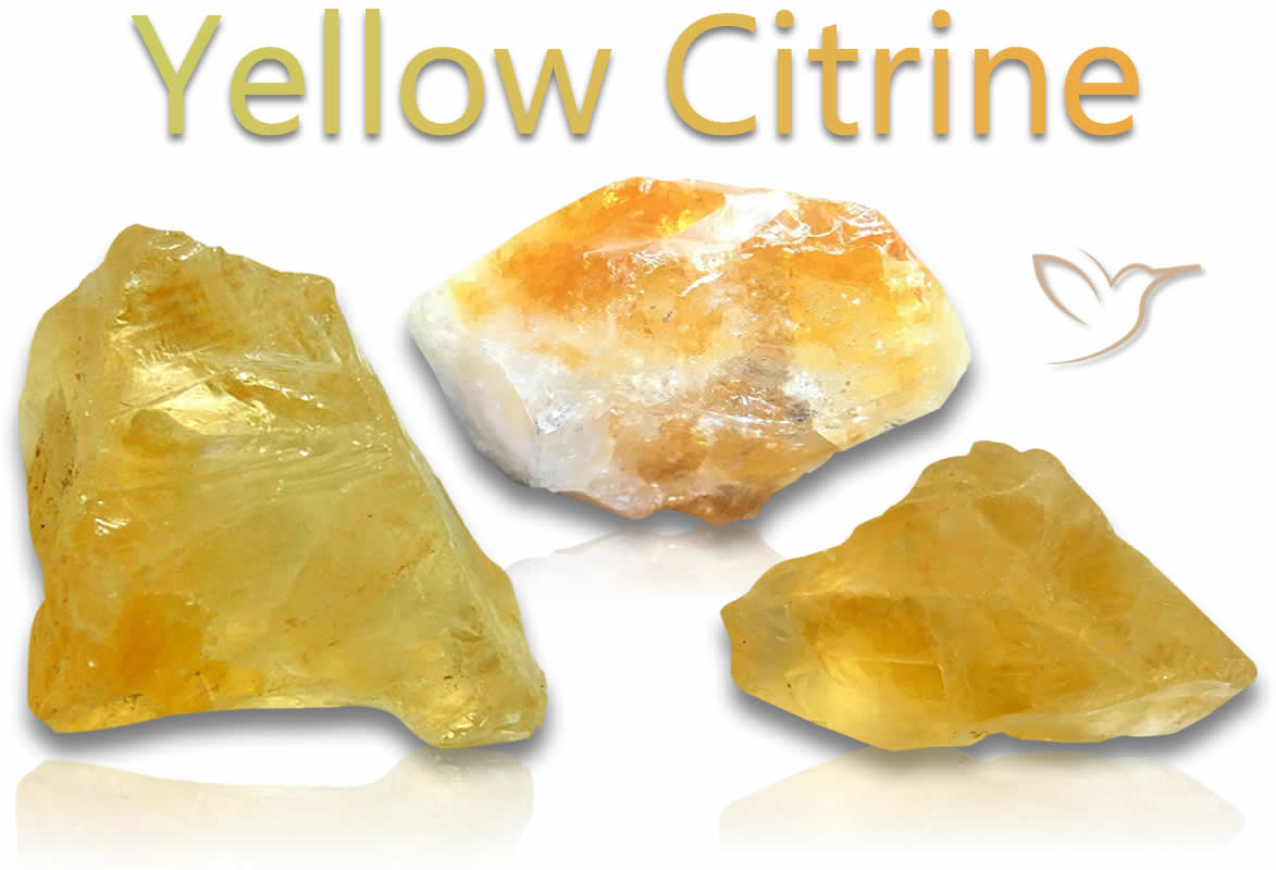 Rohe gelbe Citrinsteine