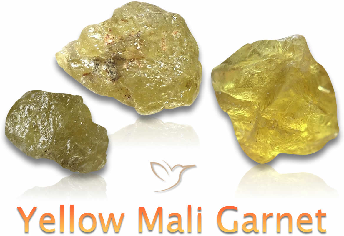 Rohe Mali-Granatsteine