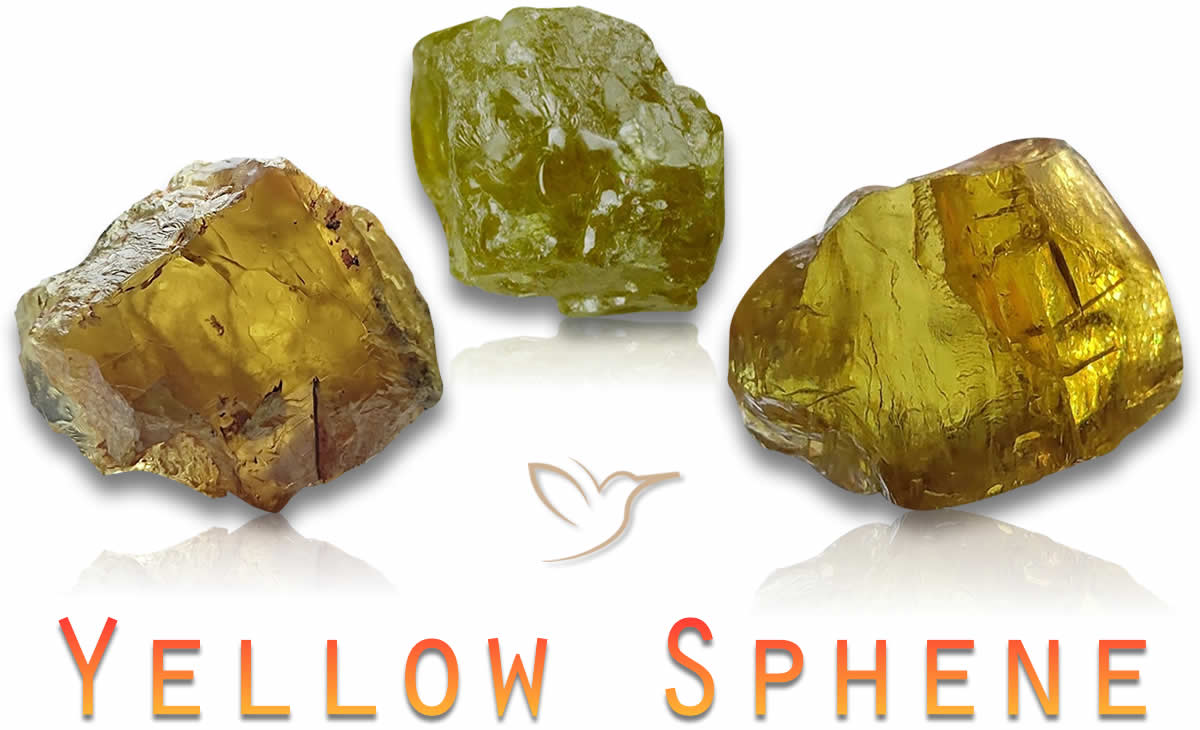 Rohe gelbe Sphensteine