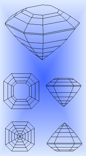 Original Asscher-Schnitt Asscher Cut