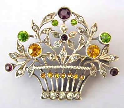 Antike Pastenbrosche Antique Paste Brooch