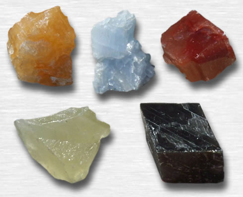 Verschiedene Calcit-Farben