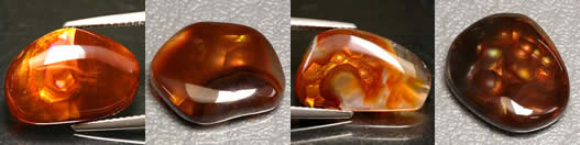 Seltene Feuerachat-Cabochons