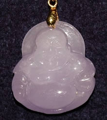 Lavendel-Jadeit-Buddha