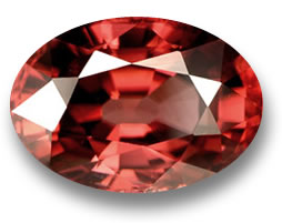 Rot-Orange-Zirkon aus Tansania
