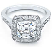 Diamantring im Kissenschliff von Tiffany