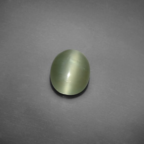 1,93 ctw natürlicher grüner Actinolite Cat's Eye, Oval Schliff, Transparent
