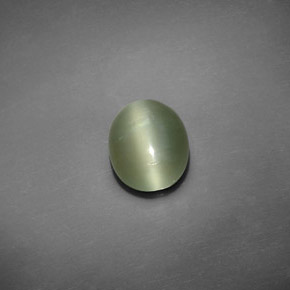 1,93 ctw natürlicher grüner Actinolite Cat's Eye, Oval Schliff, Transparent