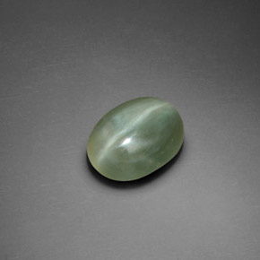 2,21 ctw natürlicher grüner Actinolite Cat's Eye, Oval Schliff, Transparent