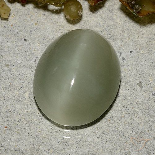 5.33ct Natürlicher bräunlich-grün Aktinolith Katzenauge, Oval, Lichtdurchlässig