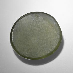 9,44 ctw natürlicher grüner Actinolite Cat's Eye, Oval Schliff, Lichtdurchlässig