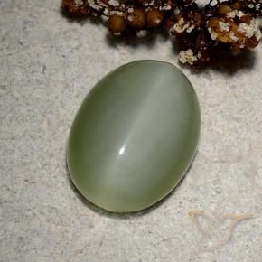 9,17 ctw natürlicher gold-grün Aktinolith Katzenauge, Oval, Lichtdurchlässig
