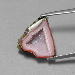 7,69 ctw natürlicher mehrfarbiger Achatgeode, Fantasieschliff, Lichtundurchlässig