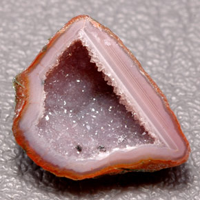 5,00 ctw natürlicher mehrfarbiger Achatgeode, Fantasieschliff, Lichtundurchlässig
