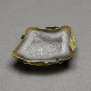 6,18 ctw natürlicher mehrfarbiger Achatgeode, Fantasieschliff, Lichtundurchlässig
