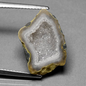 6,18 ctw natürlicher mehrfarbiger Achatgeode, Fantasieschliff, Lichtundurchlässig