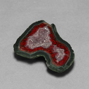 10,51 ctw natürlicher mehrfarbiger Achatgeode, Fantasieschliff, Lichtundurchlässig
