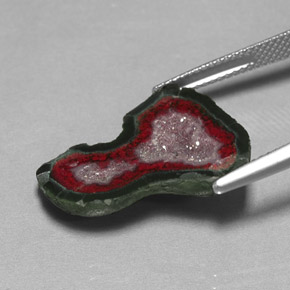 10,51 ctw natürlicher mehrfarbiger Achatgeode, Fantasieschliff, Lichtundurchlässig