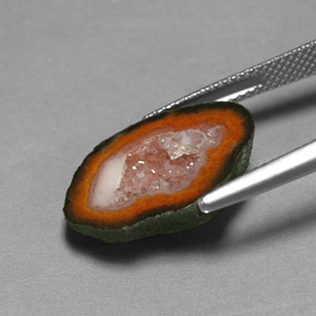 9,17 ctw natürlicher Mehrfarbig Achat-Geode, Ausgefallene Form, Lichtundurchlässig