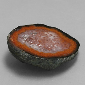 9,01 ctw natürlicher mehrfarbiger Achatgeode, Fantasieschliff, Lichtundurchlässig