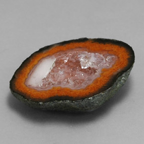 8,23 ctw natürlicher mehrfarbiger Achatgeode, Fantasieschliff, Lichtundurchlässig