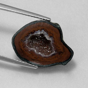 9,17 ctw natürlicher Mehrfarbig Achat-Geode, Ausgefallene Form, Lichtundurchlässig