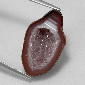 6,80 ctw natürlicher mehrfarbiger Achatgeode, Fantasieschliff, Lichtundurchlässig