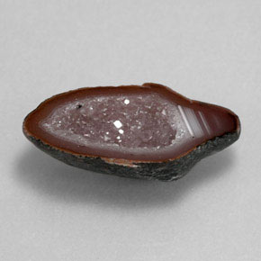 6,80 ctw natürlicher mehrfarbiger Achatgeode, Fantasieschliff, Lichtundurchlässig