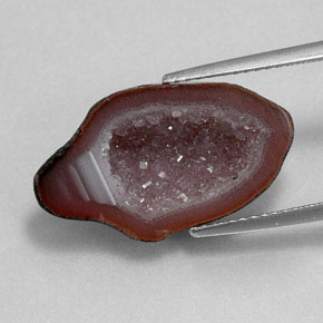 6,80 ctw natürlicher mehrfarbiger Achatgeode, Fantasieschliff, Lichtundurchlässig