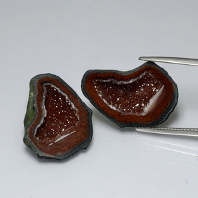  ct natürliche mehrfarbiger Achatgeode-Edelsteine, Fantasieschliff, Lichtundurchlässig