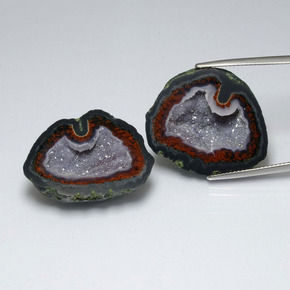 53.65 ct natürliche Mehrfarbig Achat-Geode-Edelsteine, Ausgefallene Form, Lichtundurchlässig