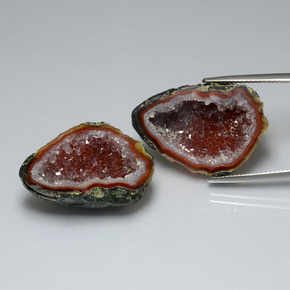  ct natürliche mehrfarbiger Achatgeode-Edelsteine, Fantasieschliff, Lichtundurchlässig