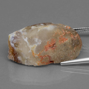 49,36 ctw natürlicher mehrfarbiger Achatgeode, Fantasieschliff, Lichtundurchlässig