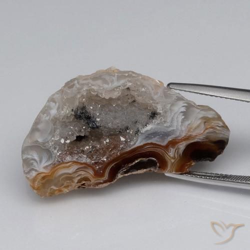 40.37ct Natürlicher Mehrfarbig Achat-Geode, Fantasie, Lichtundurchlässig
