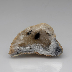 55,91 ctw natürlicher mehrfarbiger Achatgeode, Fantasieschliff, Lichtundurchlässig