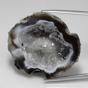 65,22 ctw natürlicher mehrfarbiger Achatgeode, Fantasieschliff, Lichtundurchlässig