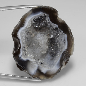 65,22 ctw natürlicher mehrfarbiger Achatgeode, Fantasieschliff, Lichtundurchlässig