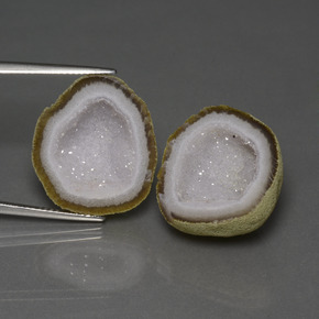 37,17 ct natürliche mehrfarbiger Achatgeode-Edelsteine, Fantasieschliff, Lichtundurchlässig