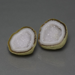 37,17 ct natürliche mehrfarbiger Achatgeode-Edelsteine, Fantasieschliff, Lichtundurchlässig