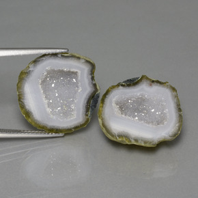30.45 ct natürliche Mehrfarbig Achat-Geode-Edelsteine, Ausgefallene Form, Lichtundurchlässig