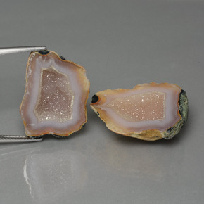 41,89 ct natürliche mehrfarbiger Achatgeode-Edelsteine, Fantasieschliff, Lichtundurchlässig