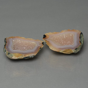 41,89 ct natürliche mehrfarbiger Achatgeode-Edelsteine, Fantasieschliff, Lichtundurchlässig