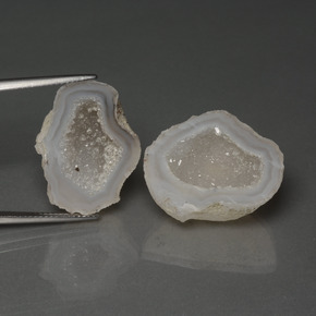 36,53 ct natürliche mehrfarbiger Achatgeode-Edelsteine, Fantasieschliff, Lichtundurchlässig