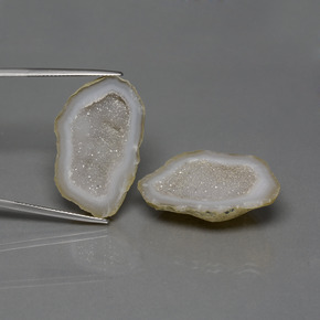 43,28 ct natürliche mehrfarbiger Achatgeode-Edelsteine, Fantasieschliff, Lichtundurchlässig