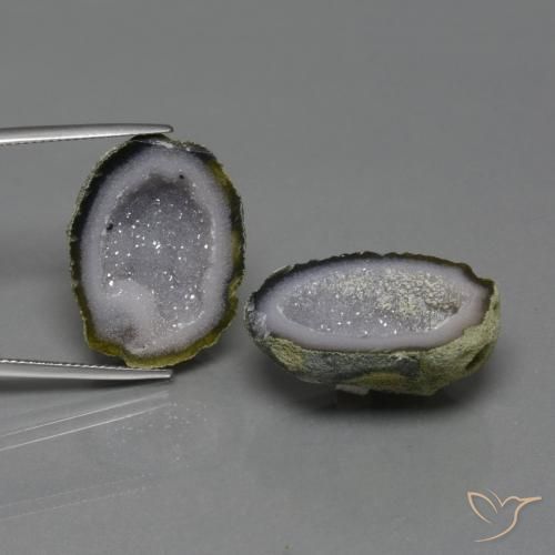 39.64 ct natürliche Mehrfarbig Achat-Geode-Edelsteine, Ausgefallene Form, Lichtundurchlässig