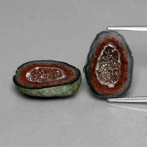  ct natürliche mehrfarbiger Achatgeode-Edelsteine, Fantasieschliff, Lichtundurchlässig