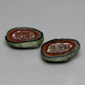  ct natürliche mehrfarbiger Achatgeode-Edelsteine, Fantasieschliff, Lichtundurchlässig