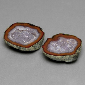  ct natürliche mehrfarbiger Achatgeode-Edelsteine, Fantasieschliff, Lichtundurchlässig
