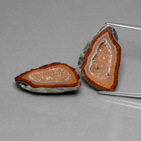 27.63 ct natürliche Mehrfarbig Achat-Geode-Edelsteine, Ausgefallene Form, Lichtundurchlässig