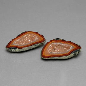 27.63 ct natürliche Mehrfarbig Achat-Geode-Edelsteine, Ausgefallene Form, Lichtundurchlässig